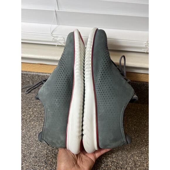Cole Haan ZeroGrand Mens Sz 11 W Shoes Gray Nubuck Casual Comfort Oxford Lace Up - Picture 5 of 11